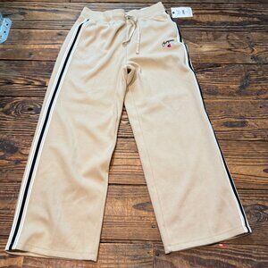 New Champion Wide Leg Sweatpants Jogger Mens Size Large Tan Logo Retro NWT  New
